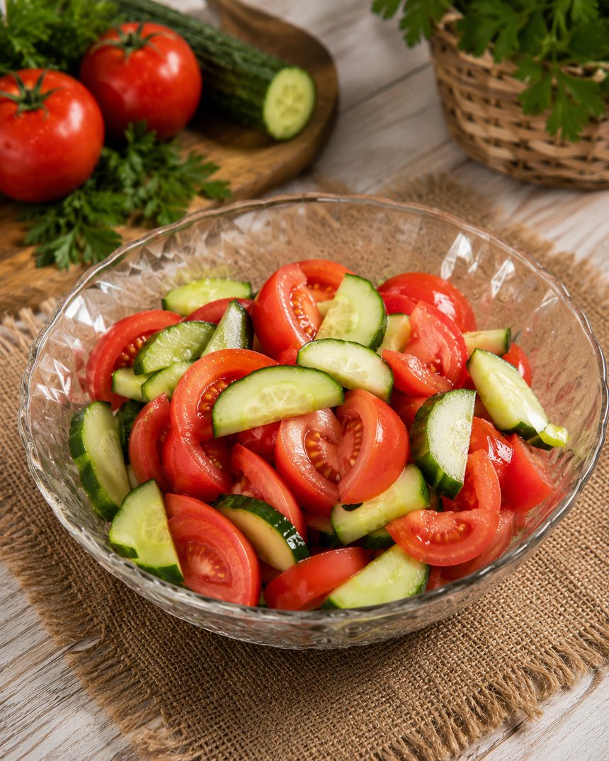 Pamidor va bodring salat